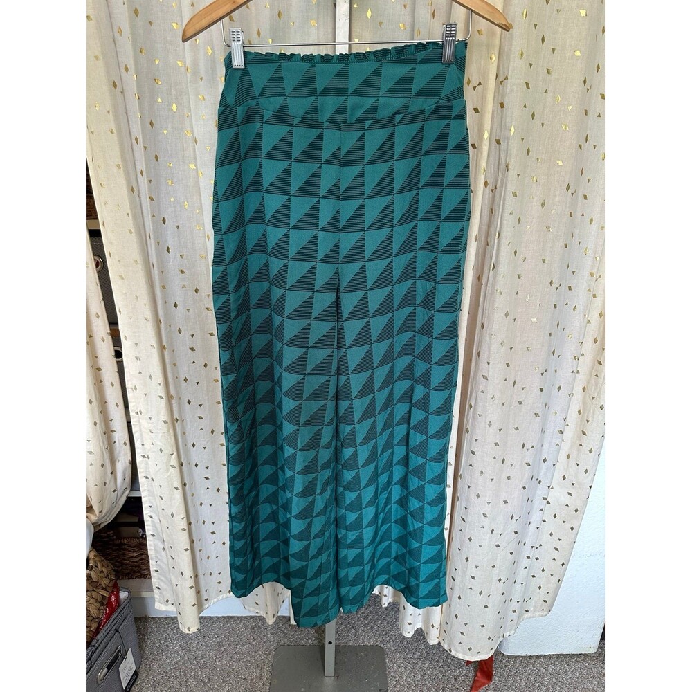 Hawaii's Finest Hawaiian Kū Kia’i Mauna Smocked Waist Wide Leg Palazzo Pants
